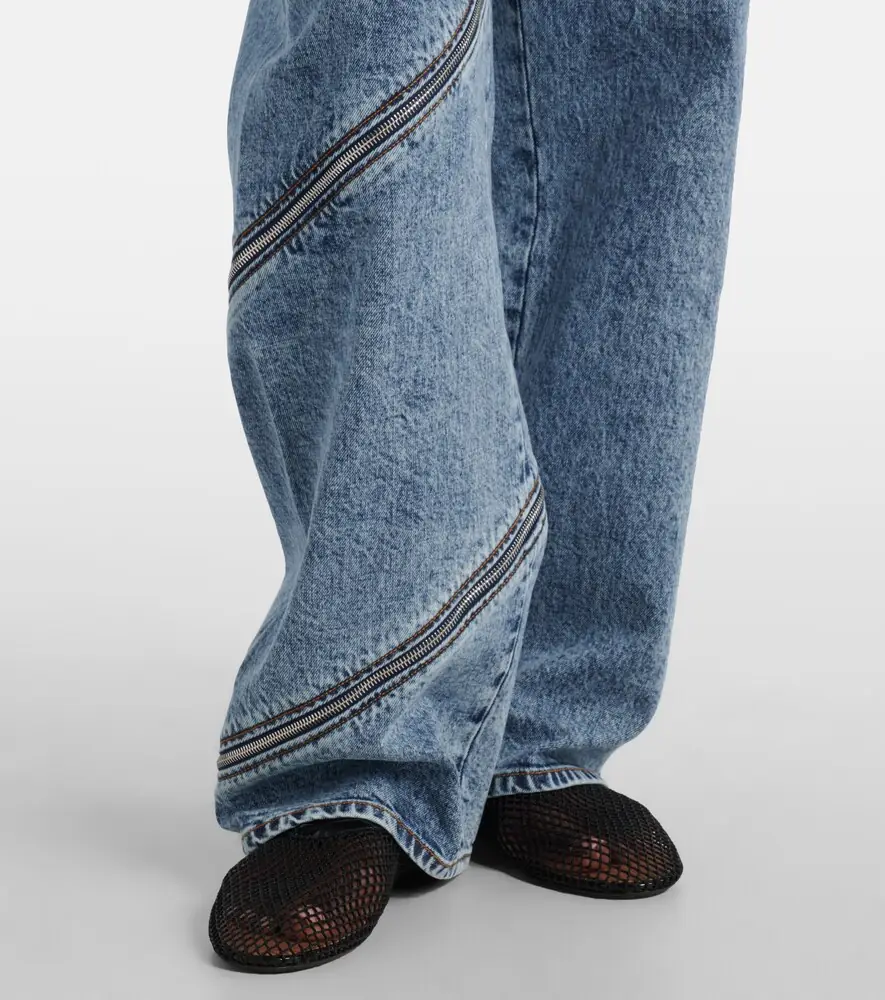Alaïa Alaïa Spiral high-rise wide-leg jeans | Thumbnail 4