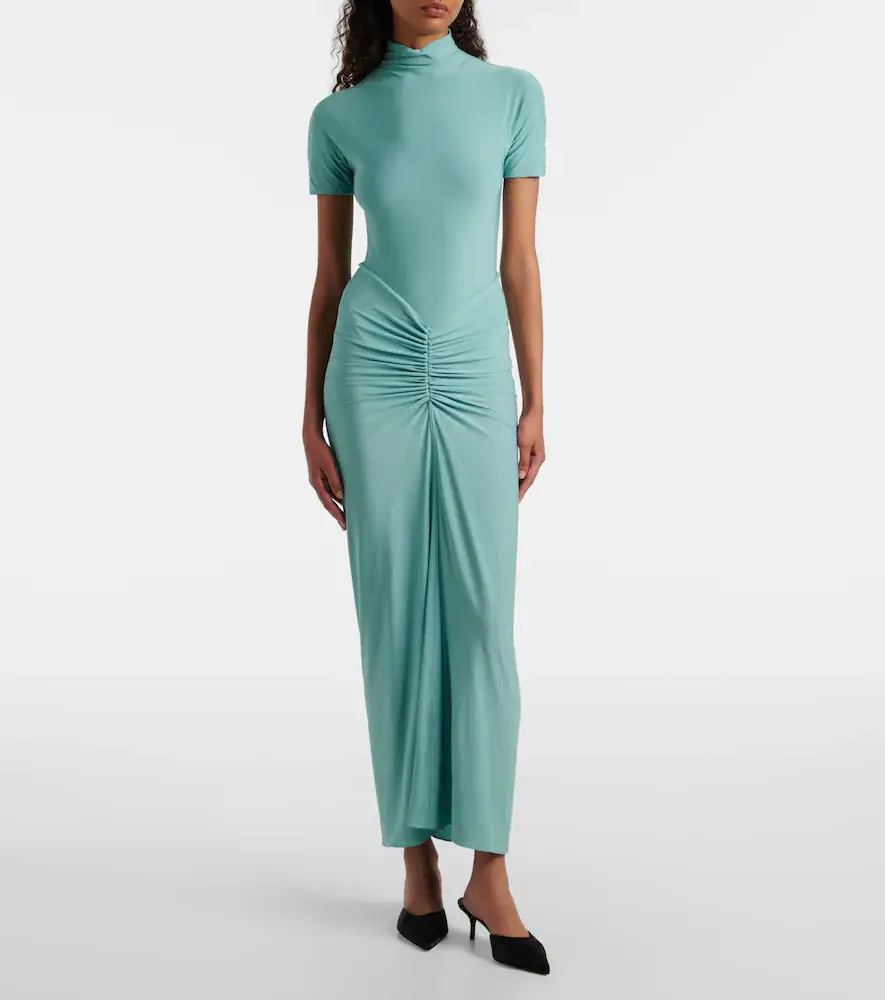 ALAÏA ALAÏA Ruched jersey maxi dress | Thumbnail 2