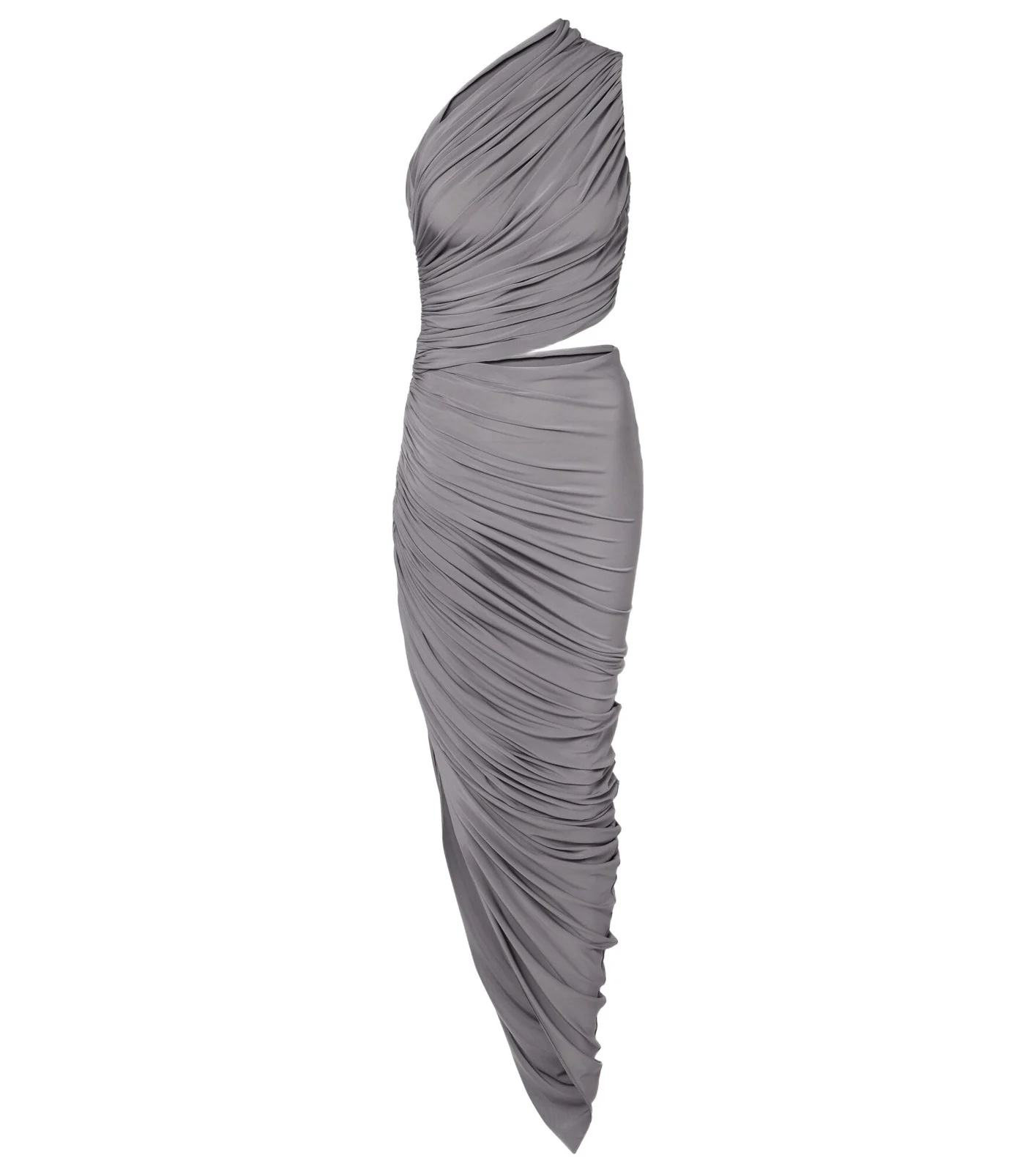 ALAÏA Asymmetric ruched jersey maxi dress ALAÏA Asymmetric ruched jersey maxi dress