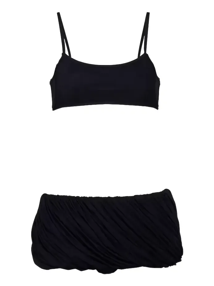 Alaïa Alaïa Pleated low-rise bikini