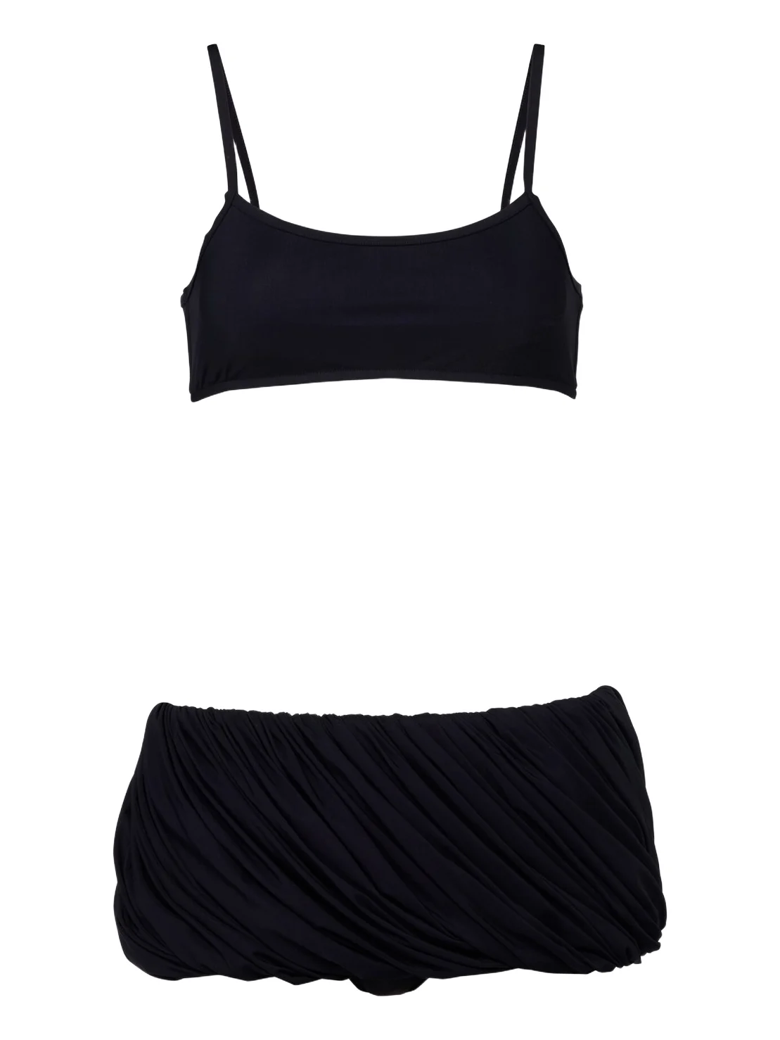 Pleated low-rise bikini Pleated low-rise bikini