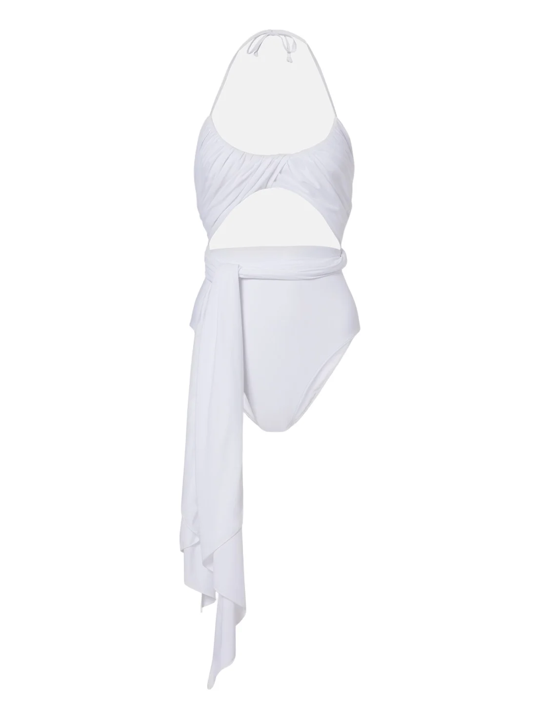 Draped halterneck swimsuit