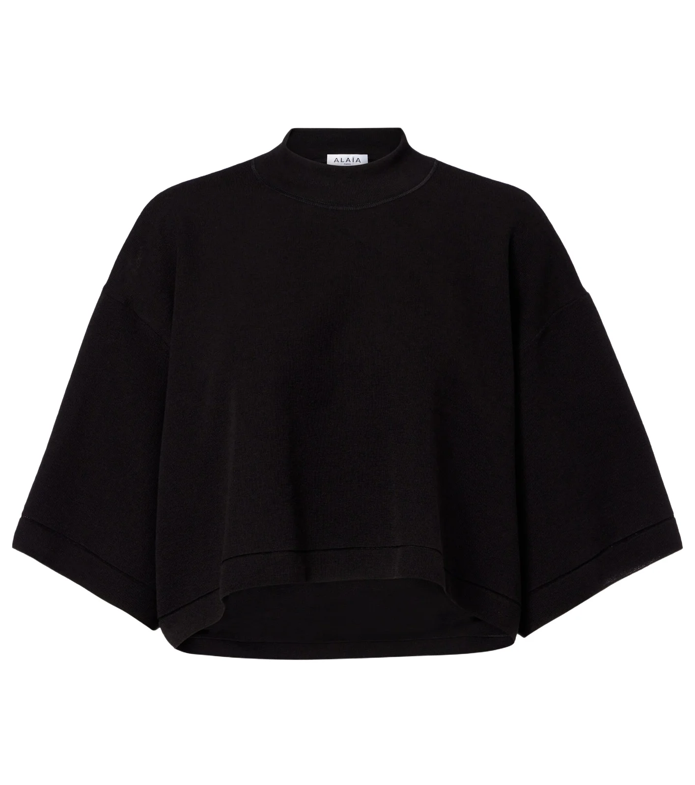ALAÏA Cropped cotton-blend T-shirt
