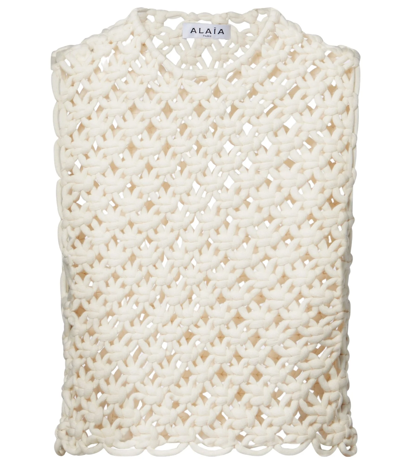 ALAÏA Open-knit cotton-blend top ALAÏA Open-knit cotton-blend top