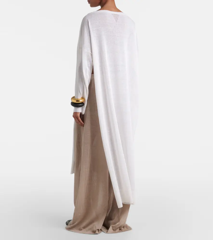 ALAÏA Linen and silk wide-leg pants | Thumbnail 2