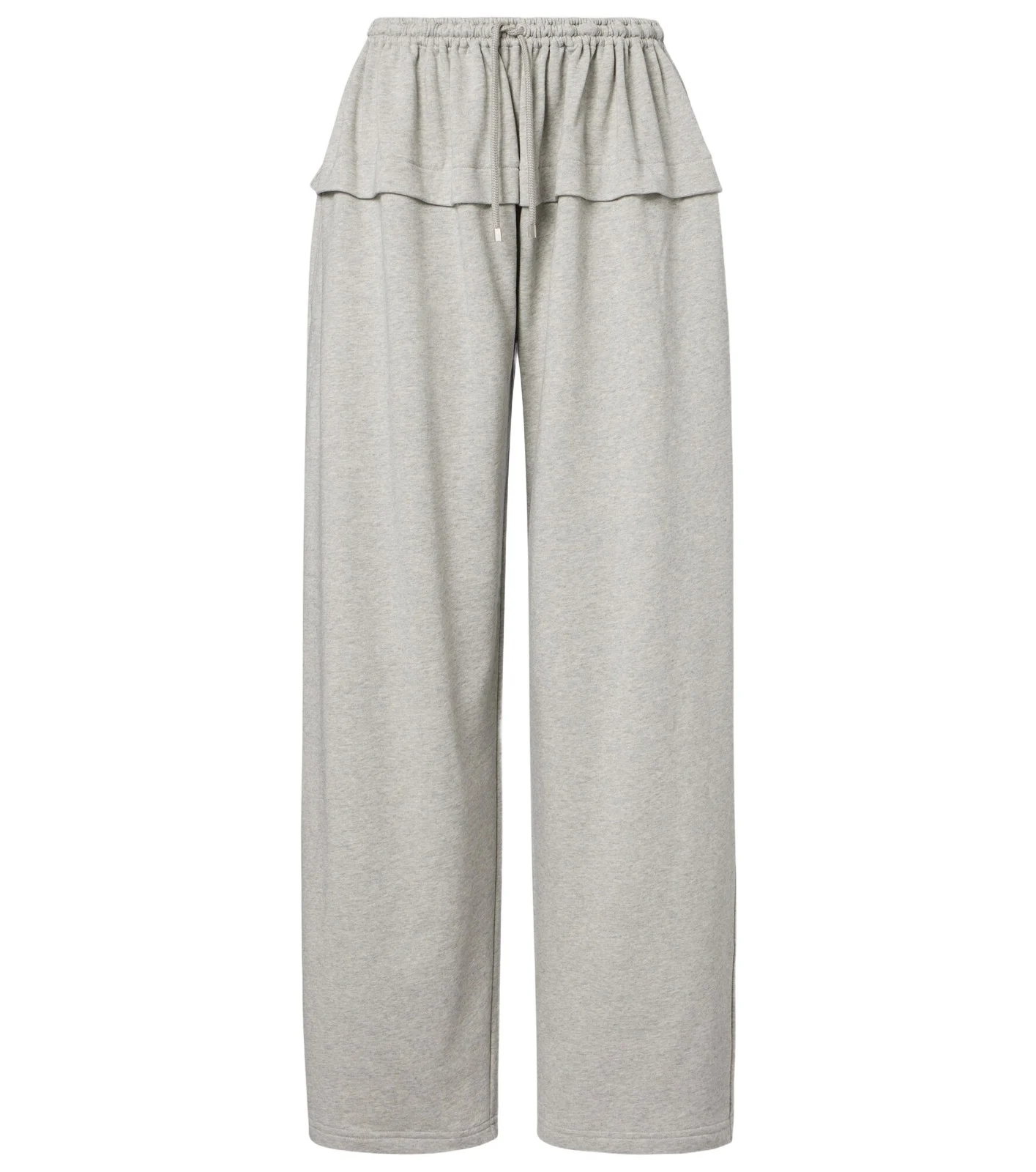 ALAÏA Ruffled cotton-blend track pants ALAÏA Ruffled cotton-blend track pants