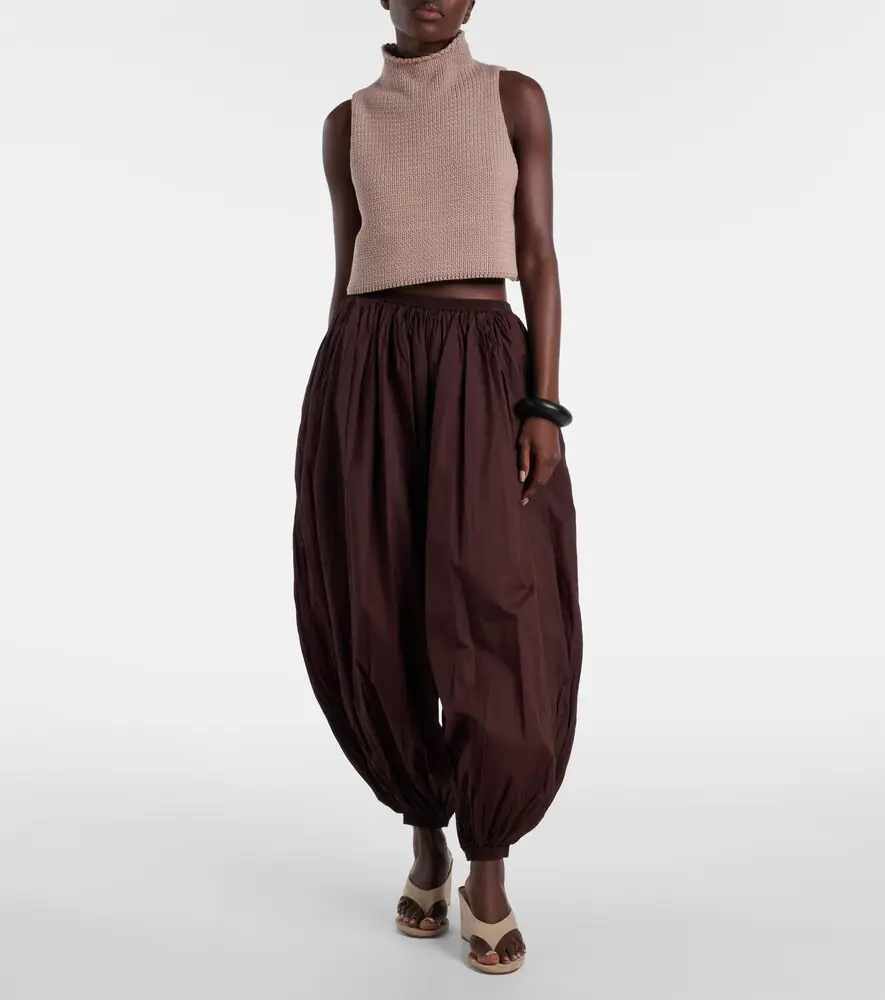Alaïa Alaïa Cropped cotton-blend turtleneck top | Thumbnail 2