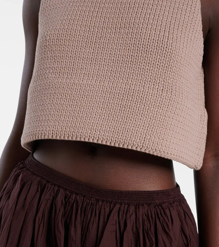 Alaïa Alaïa Cropped cotton-blend turtleneck top | Thumbnail 5