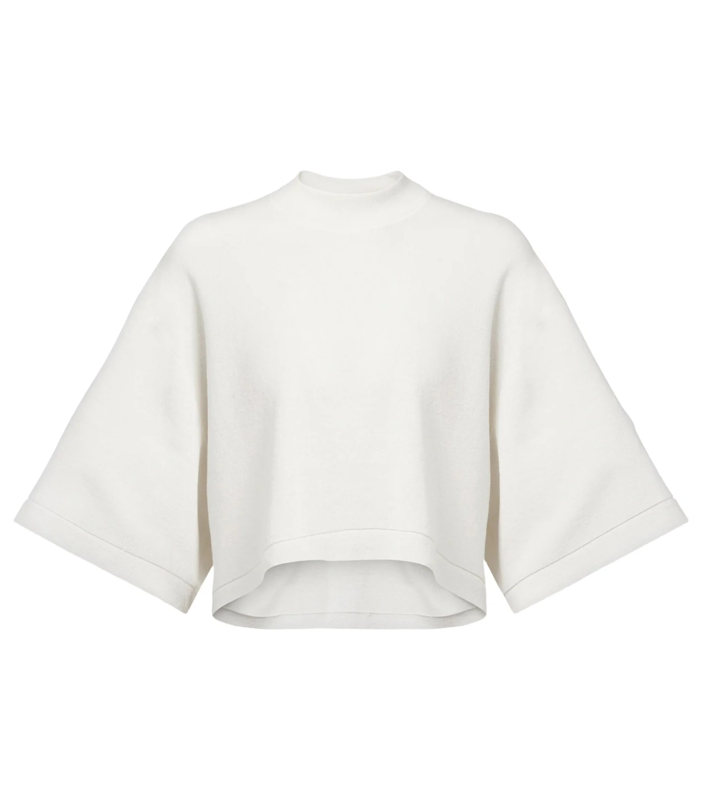 ALAÏA Cropped cotton and wool-blend T-shirt ALAÏA Cropped cotton and wool-blend T-shirt