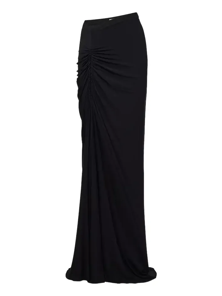 Alaïa Gathered jersey maxi skirt Alaïa Gathered jersey maxi skirt