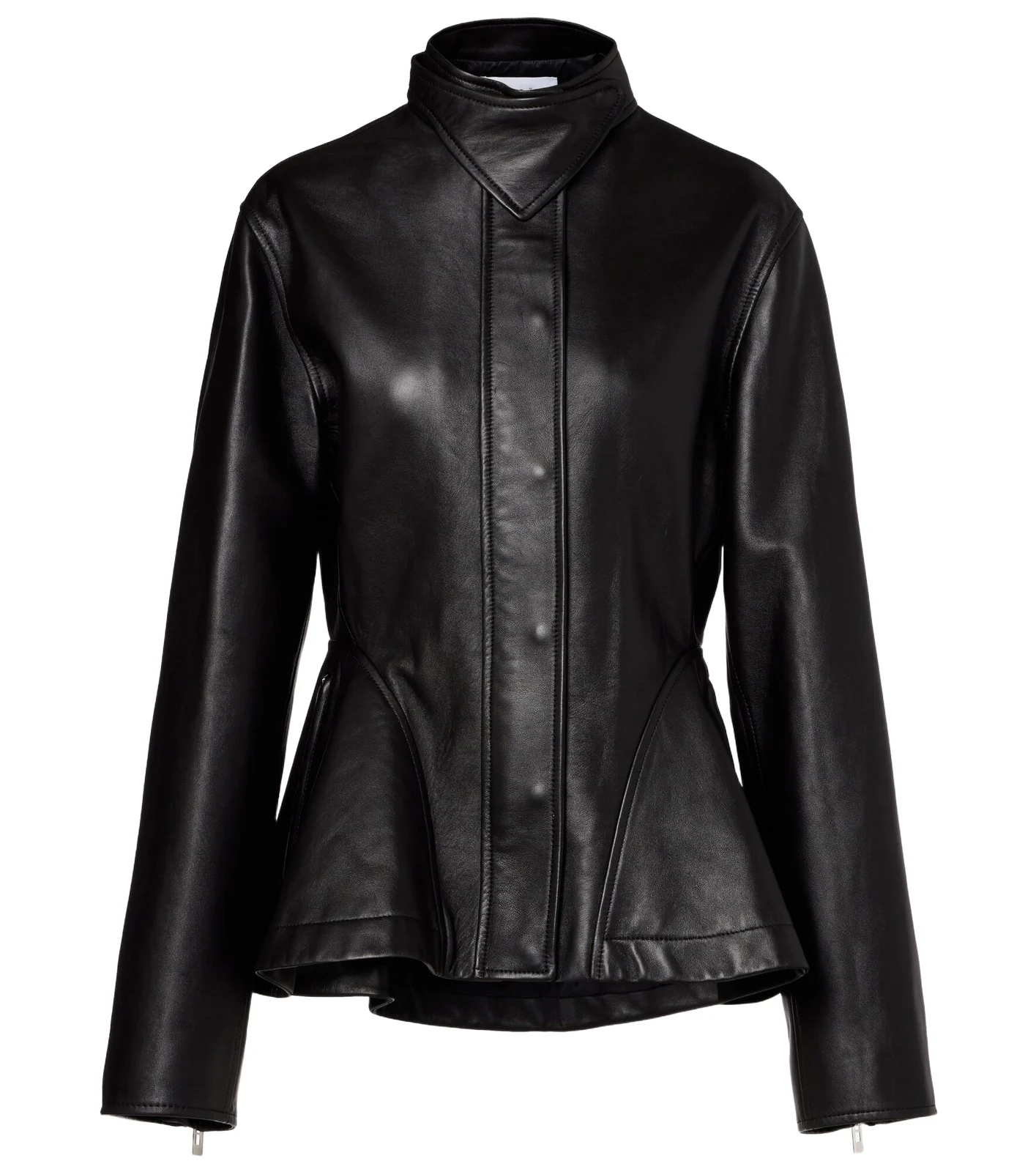 ALAÏA Peplum leather jacket