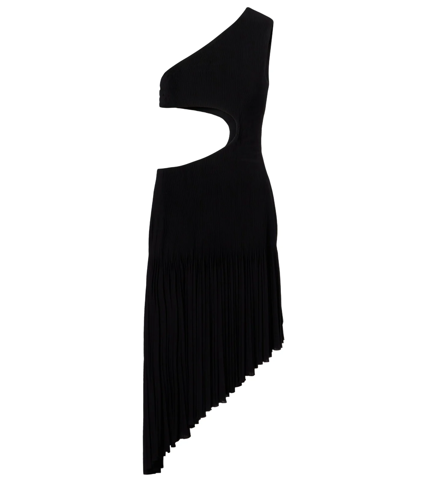 Alaïa One-shoulder cutout midi dress Alaïa One-shoulder cutout midi dress