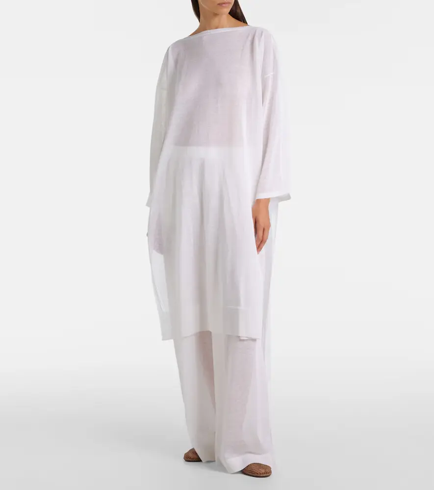 ALAÏA Linen and silk wide-leg pants | Thumbnail 2