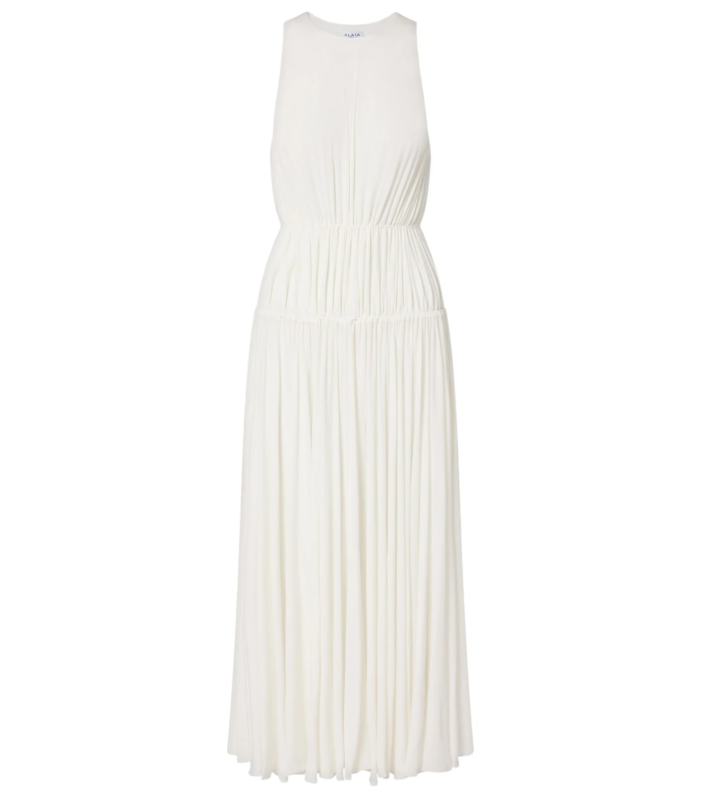 ALAÏA Gathered jersey maxi dress