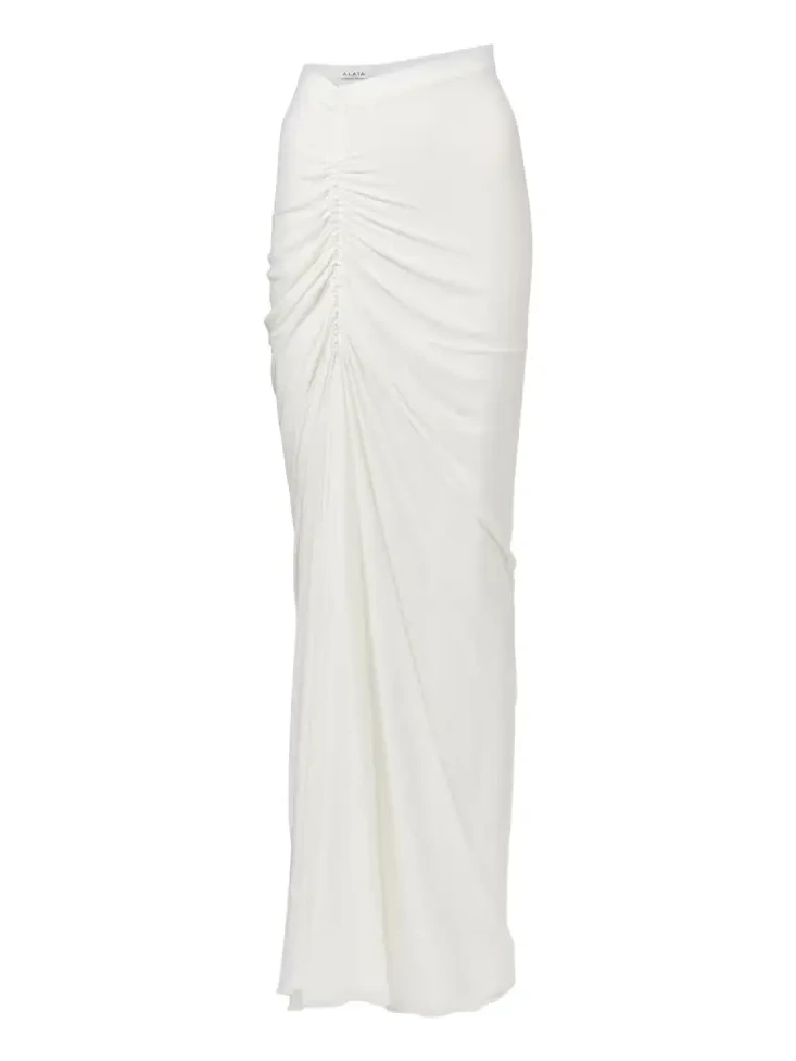 Alaïa Draped jersey maxi skirt