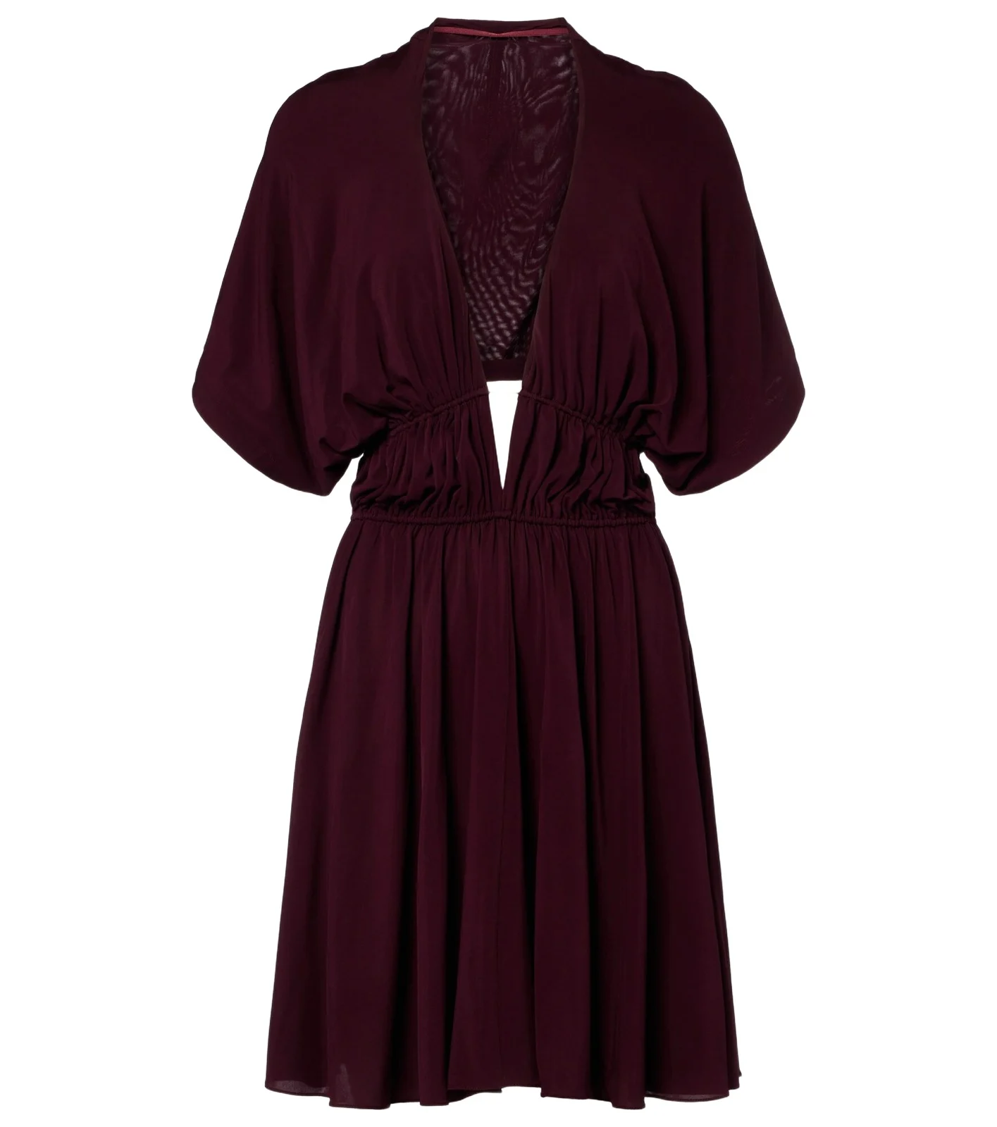 Gathered open-back minidress