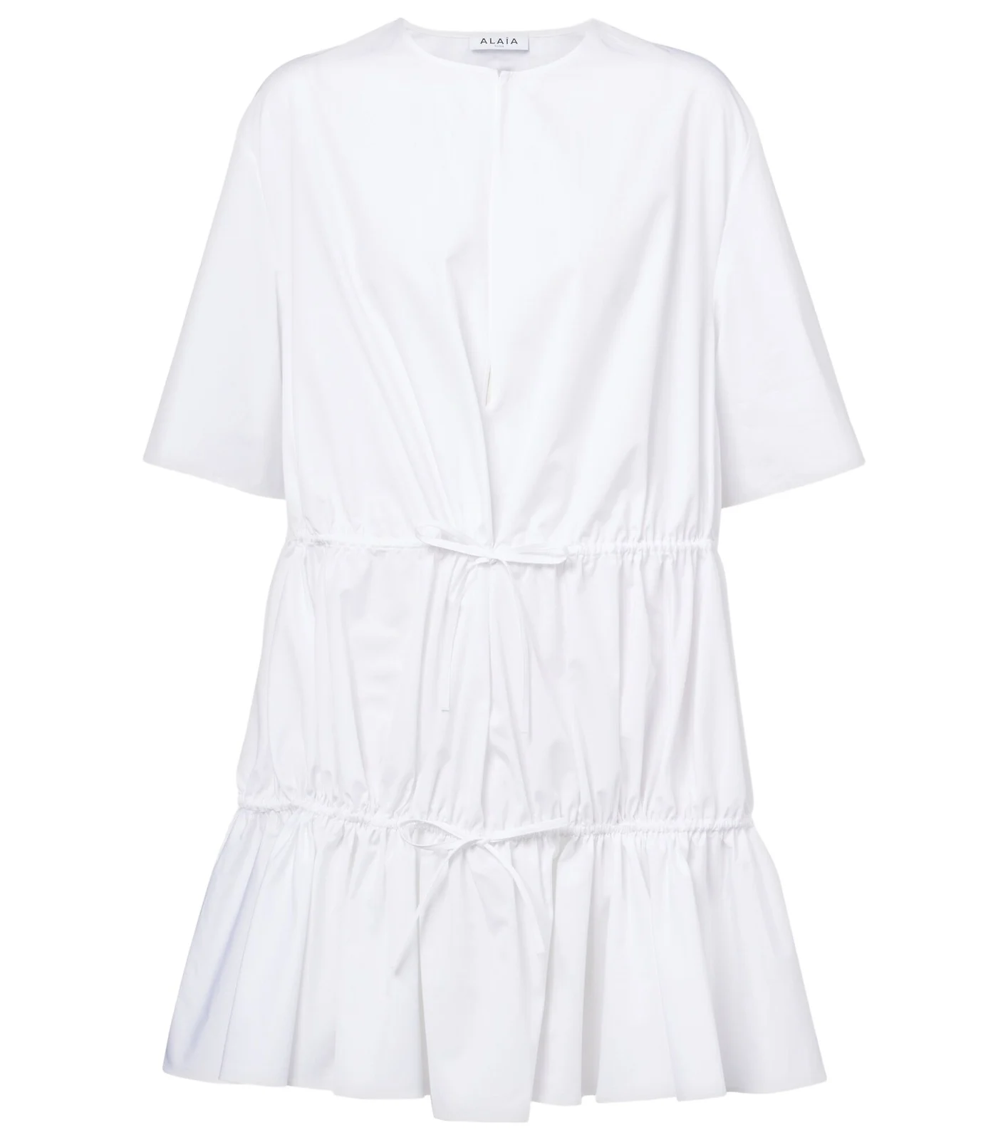 ALAÏA Tiered cotton minidress ALAÏA Tiered cotton minidress