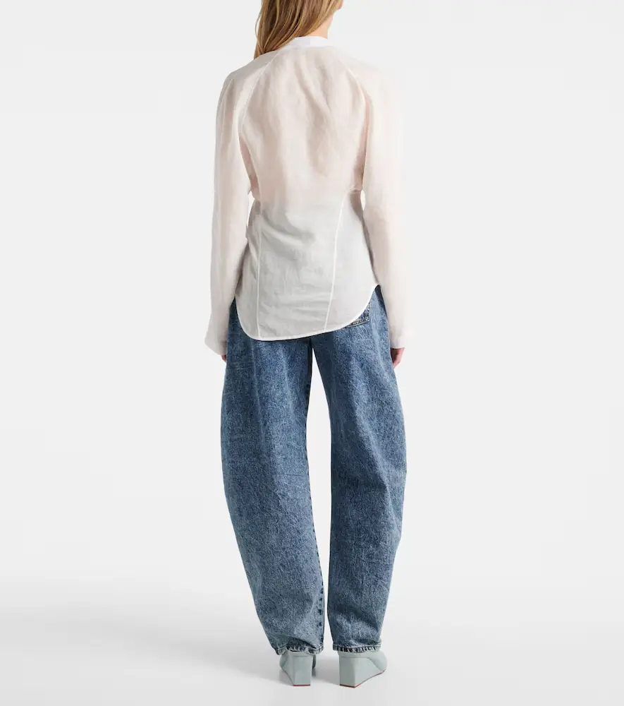 ALAÏA ALAÏA Cotton and linen shirt | Thumbnail 3