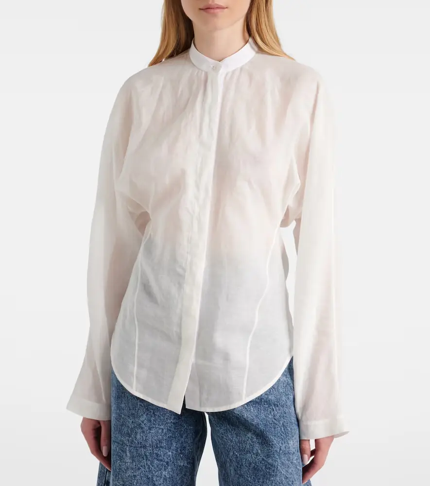 ALAÏA ALAÏA Cotton and linen shirt | Thumbnail 6