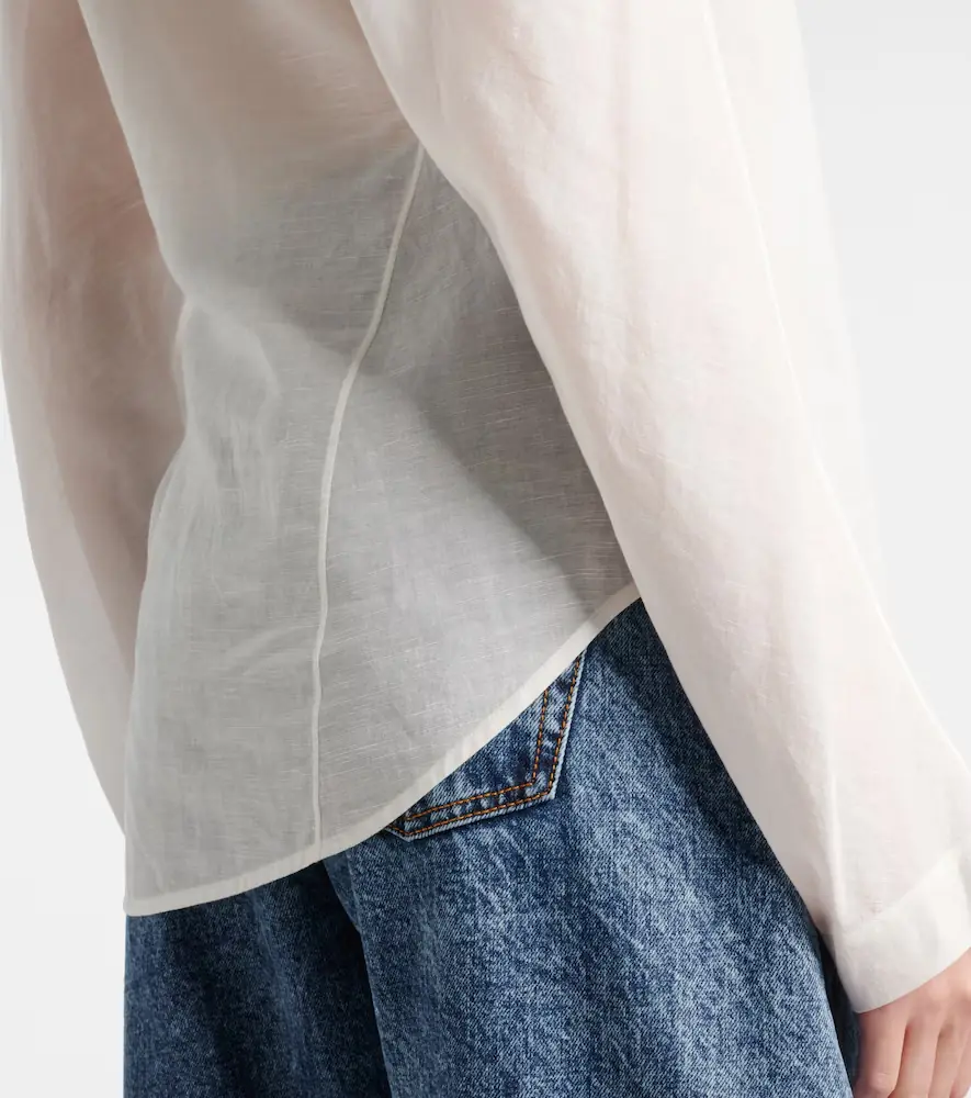 ALAÏA ALAÏA Cotton and linen shirt | Thumbnail 7