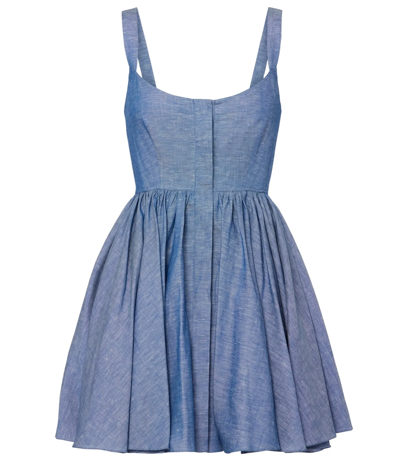 Chambray bustier dress