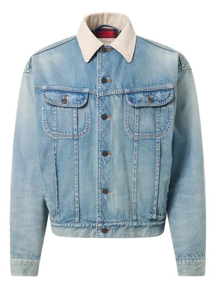 Joret corduroy-trimmed denim jacket