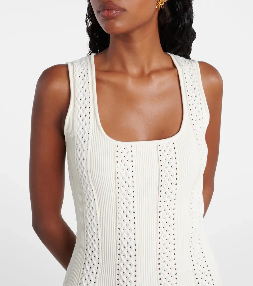 Oscar de la Renta Open-knit minidress | Thumbnail 4 Oscar de la Renta Open-knit minidress | Thumbnail 4