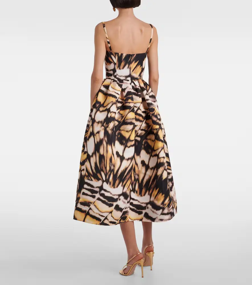 Oscar de la Renta Printed faille cocktail dress | Thumbnail 6