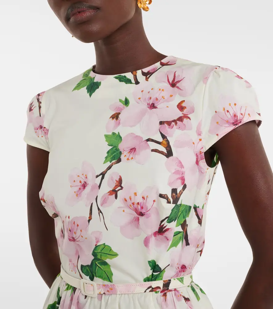 Oscar de la Renta Floral cotton-blend minidress | Thumbnail 3