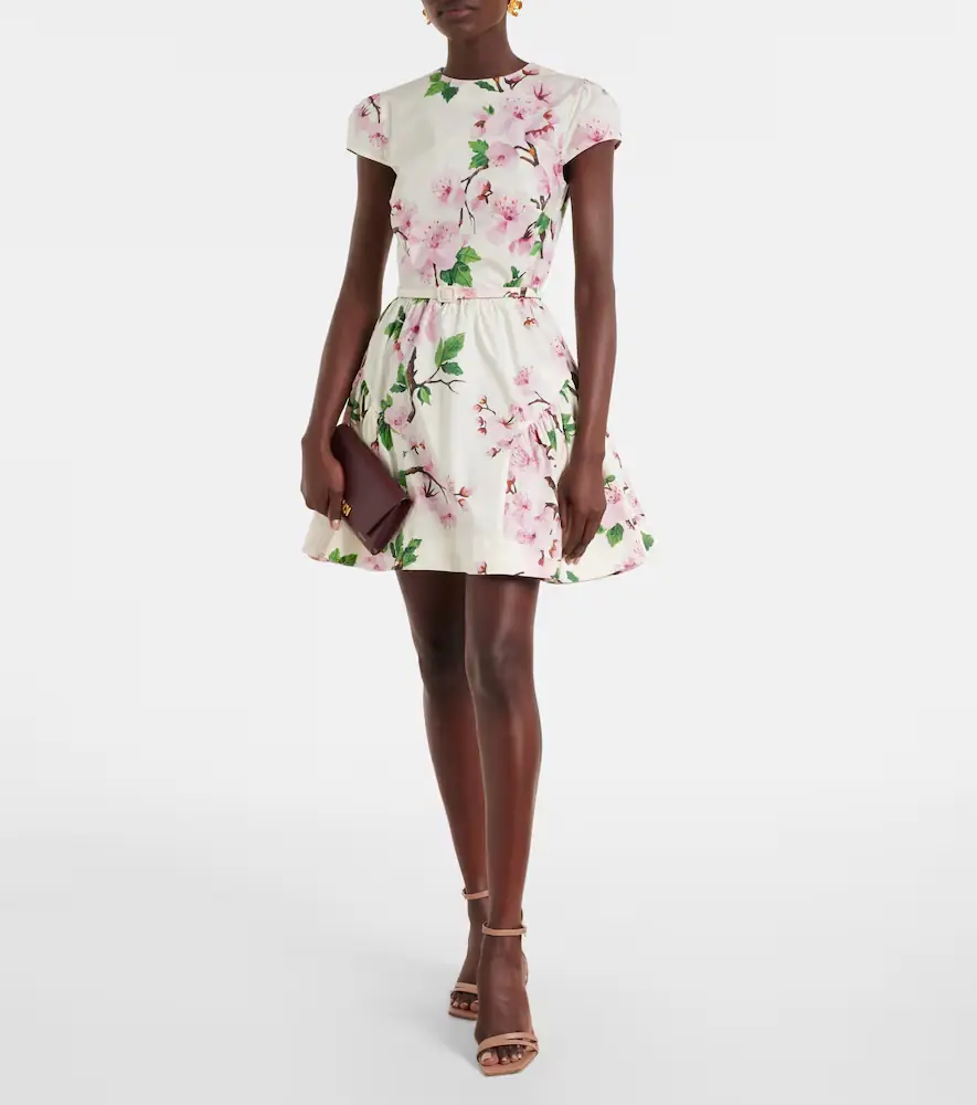 Oscar de la Renta Floral cotton-blend minidress | Thumbnail 4