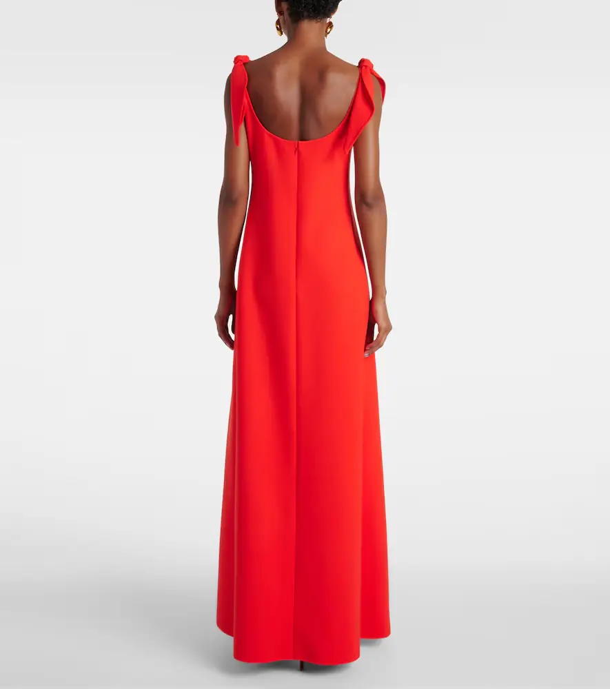 Oscar de la Renta Bow-detail wool-blend gown | Thumbnail 3