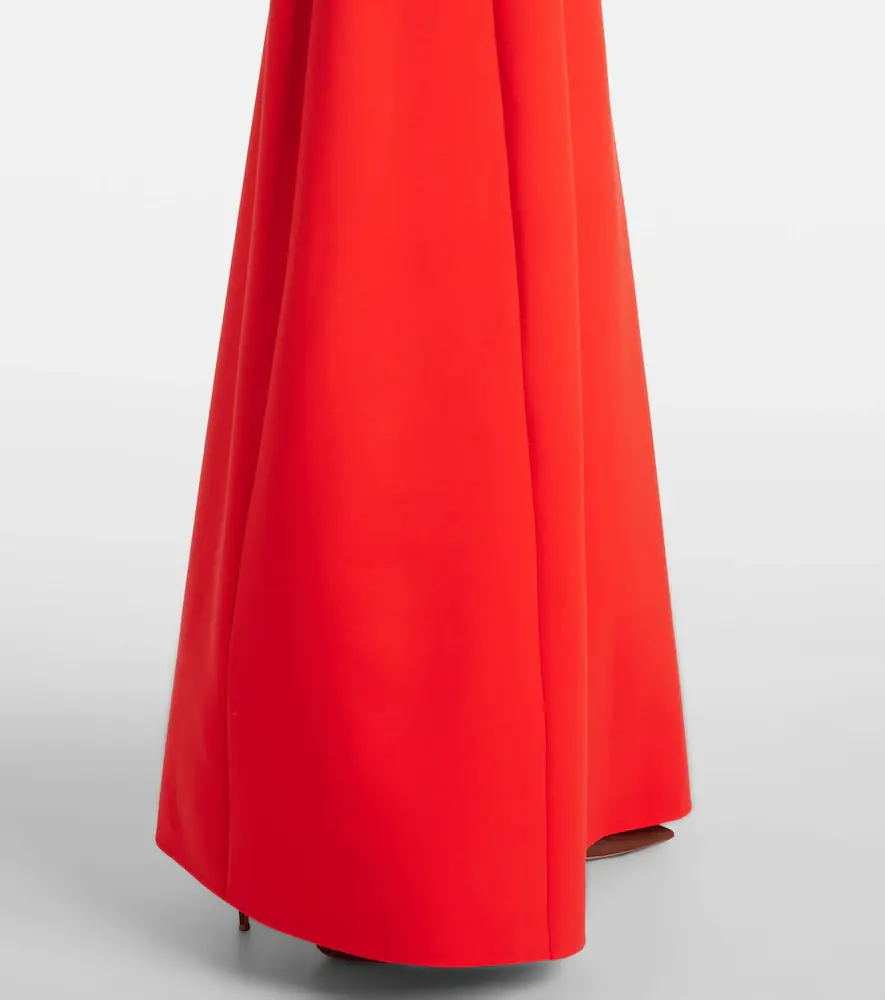 Oscar de la Renta Bow-detail wool-blend gown | Thumbnail 4