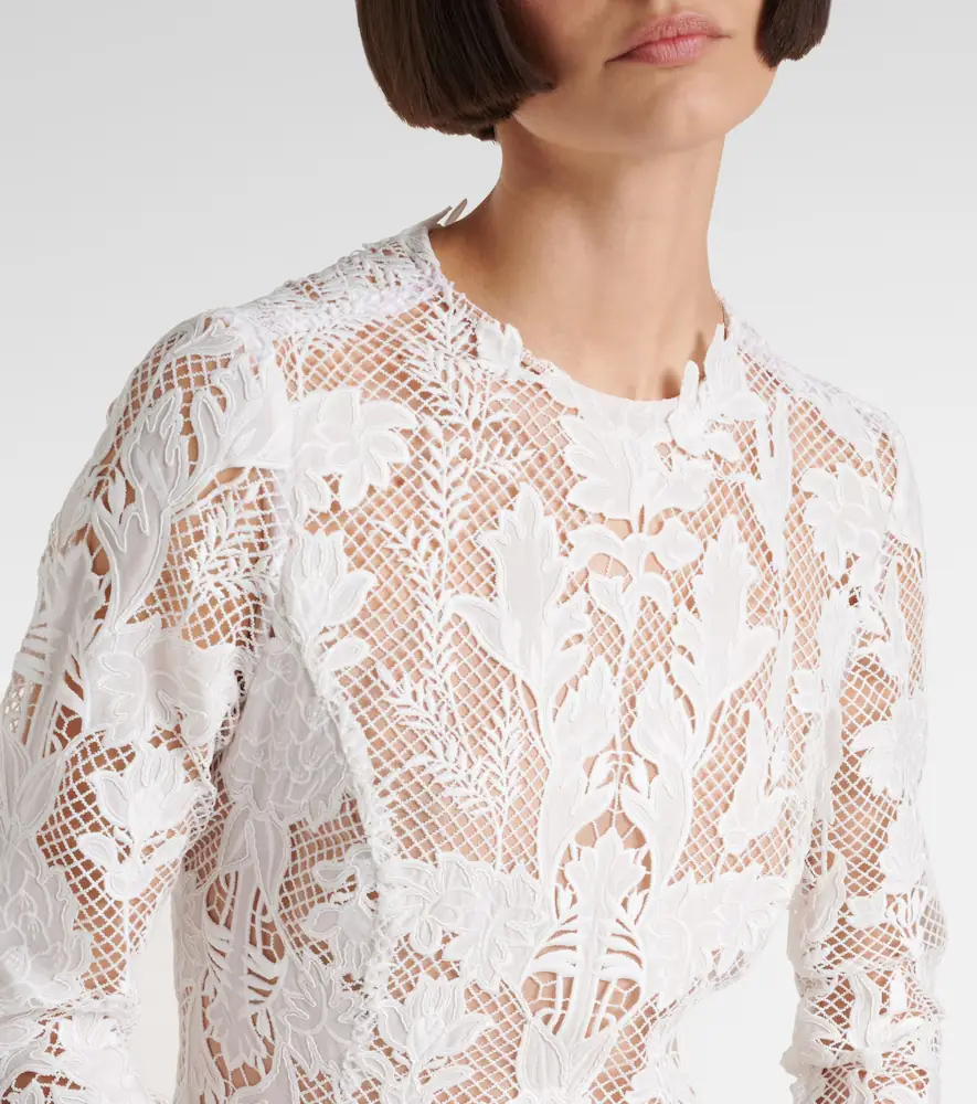 Oscar de la Renta Lace guipure minidress | Thumbnail 5