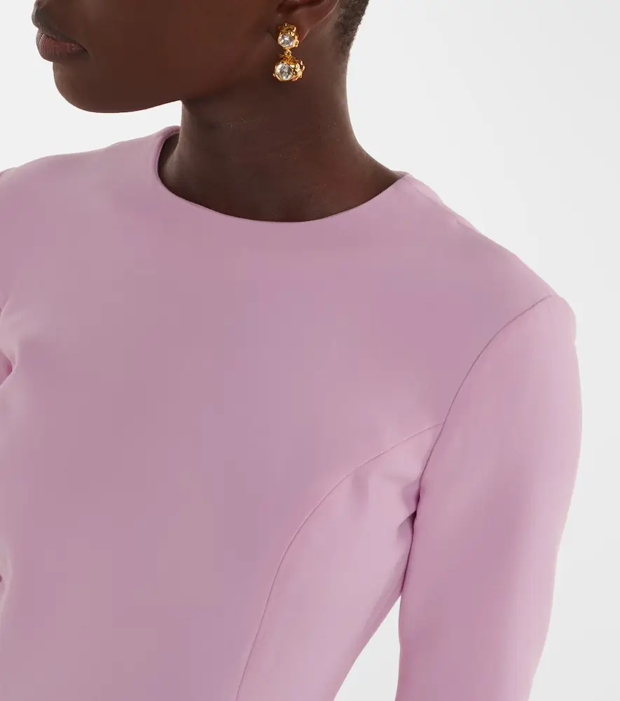 Oscar de la Renta Asymmetric wool-blend cocktail dress | Thumbnail 2 Oscar de la Renta Asymmetric wool-blend cocktail dress | Thumbnail 2
