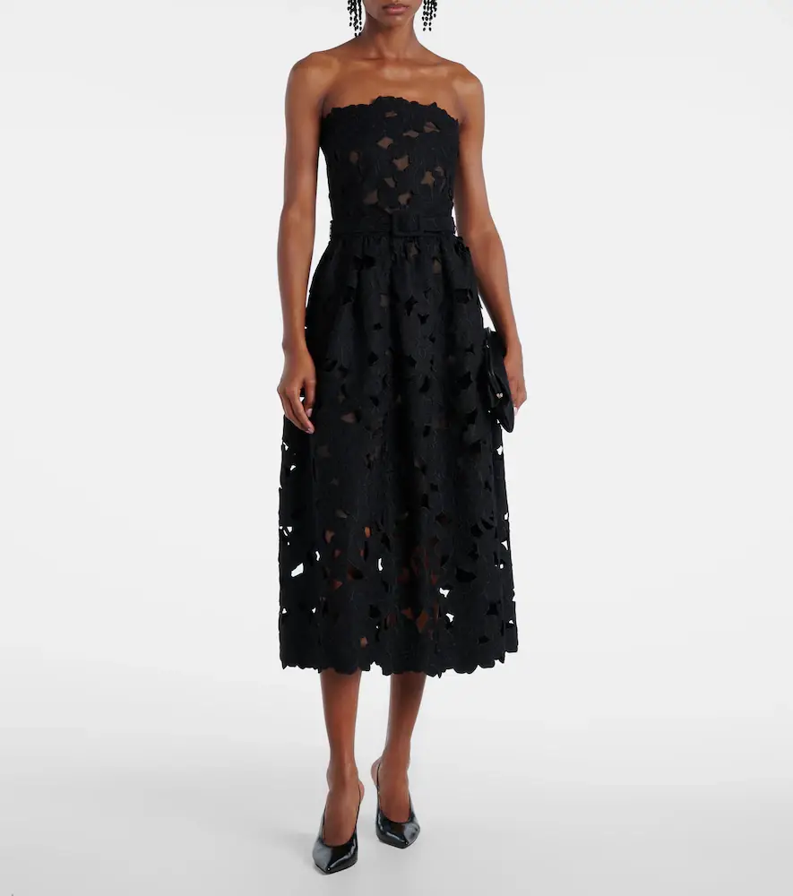 Oscar de la Renta Lace bustier dress | Thumbnail 2 Oscar de la Renta Lace bustier dress | Thumbnail 2