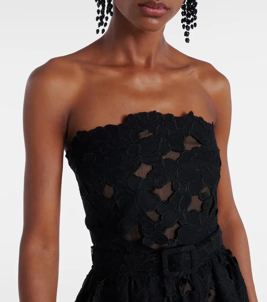 Oscar de la Renta Lace bustier dress | Thumbnail 3 Oscar de la Renta Lace bustier dress | Thumbnail 3