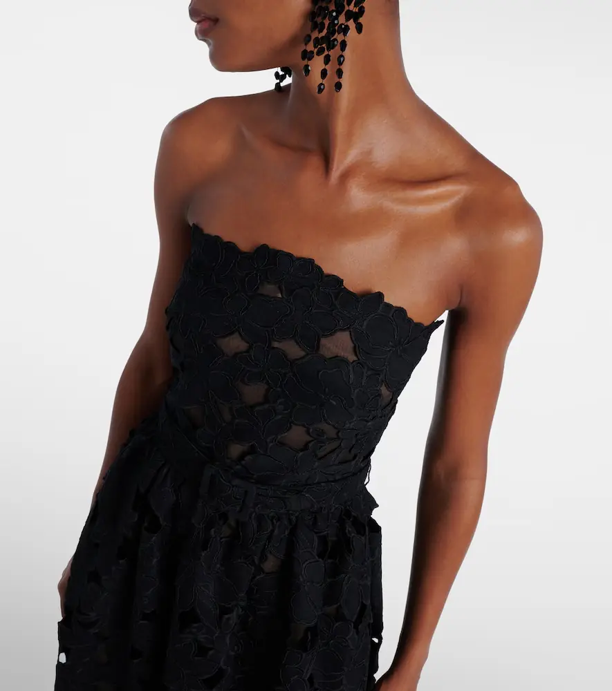 Oscar de la Renta Lace bustier dress | Thumbnail 4 Oscar de la Renta Lace bustier dress | Thumbnail 4