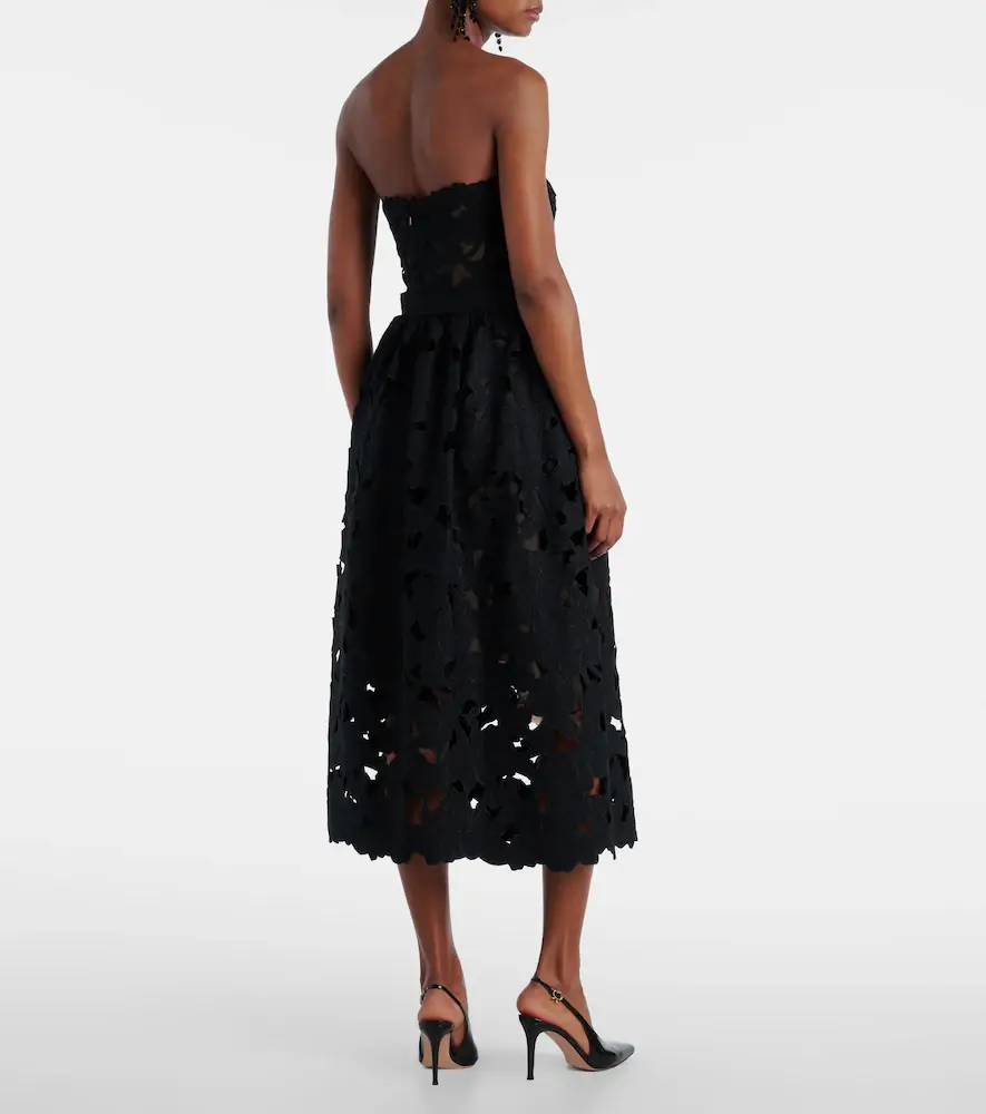 Oscar de la Renta Lace bustier dress | Thumbnail 5 Oscar de la Renta Lace bustier dress | Thumbnail 5