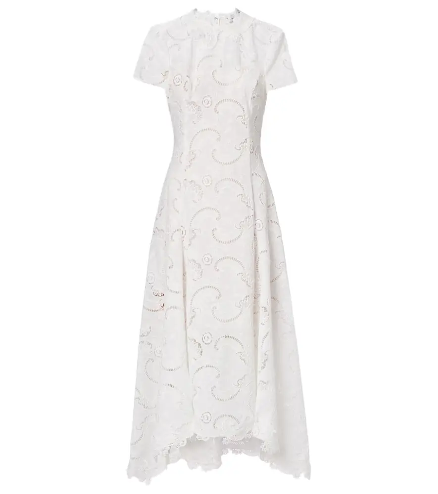 Oscar de la Renta Guipure lace midi dress | Image 1 Oscar de la Renta Guipure lace midi dress | Image 1