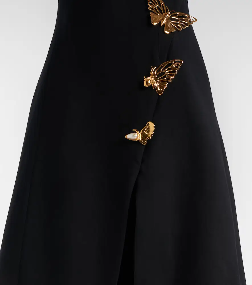 Oscar de la Renta Embellished wool-blend cocktail dress | Thumbnail 4