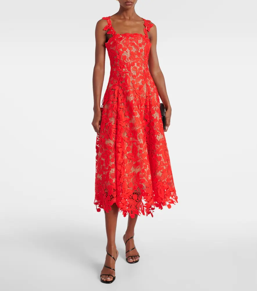 Oscar de la Renta Guipure lace cocktail dress | Thumbnail 2