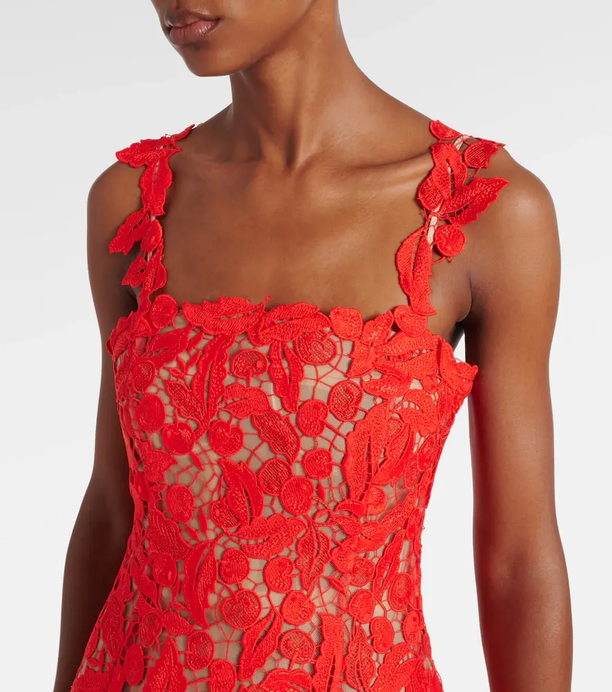 Oscar de la Renta Guipure lace cocktail dress | Thumbnail 3