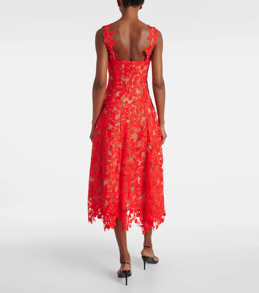 Oscar de la Renta Guipure lace cocktail dress | Thumbnail 4