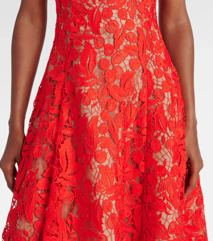 Oscar de la Renta Guipure lace cocktail dress | Thumbnail 5