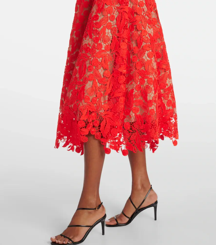 Oscar de la Renta Guipure lace cocktail dress | Thumbnail 6