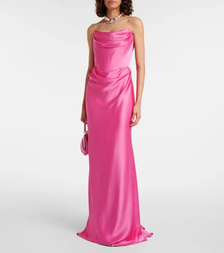 Vivienne Westwood Galaxyno strapless satin corset gown | Thumbnail 4