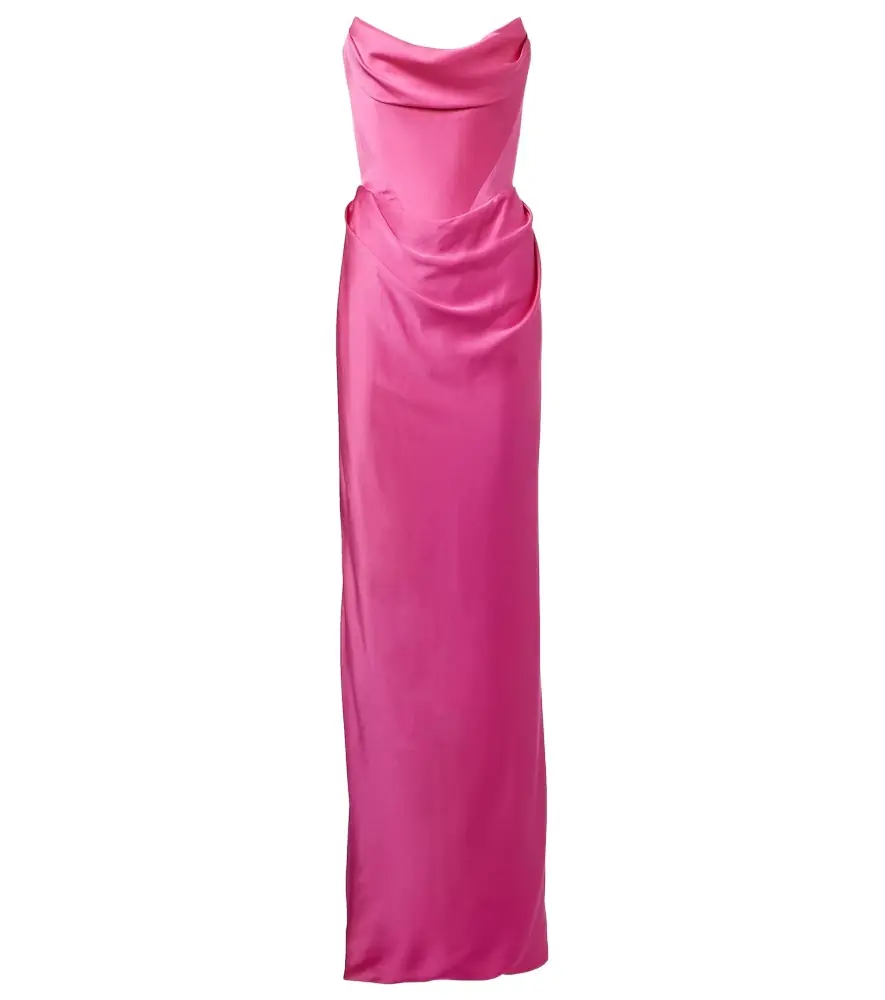 Vivienne Westwood Galaxyno strapless satin corset gown