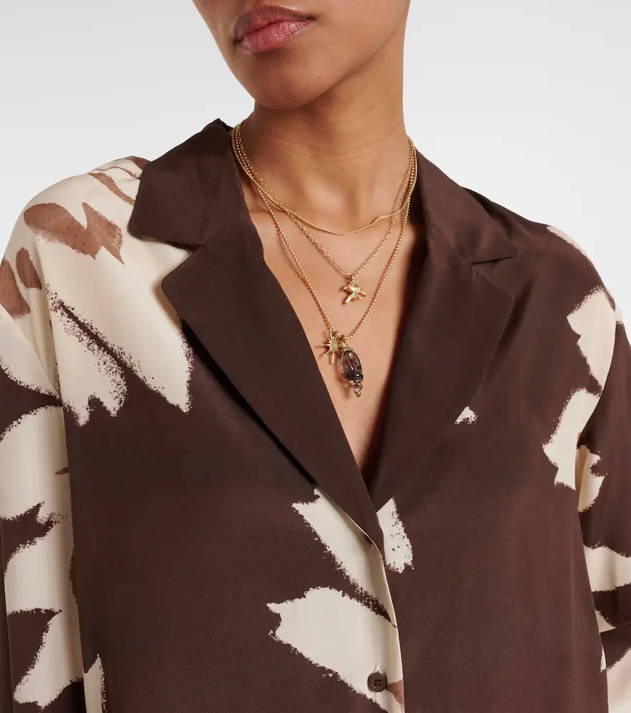 SIR. Floral silk satin shirt | Thumbnail 5
