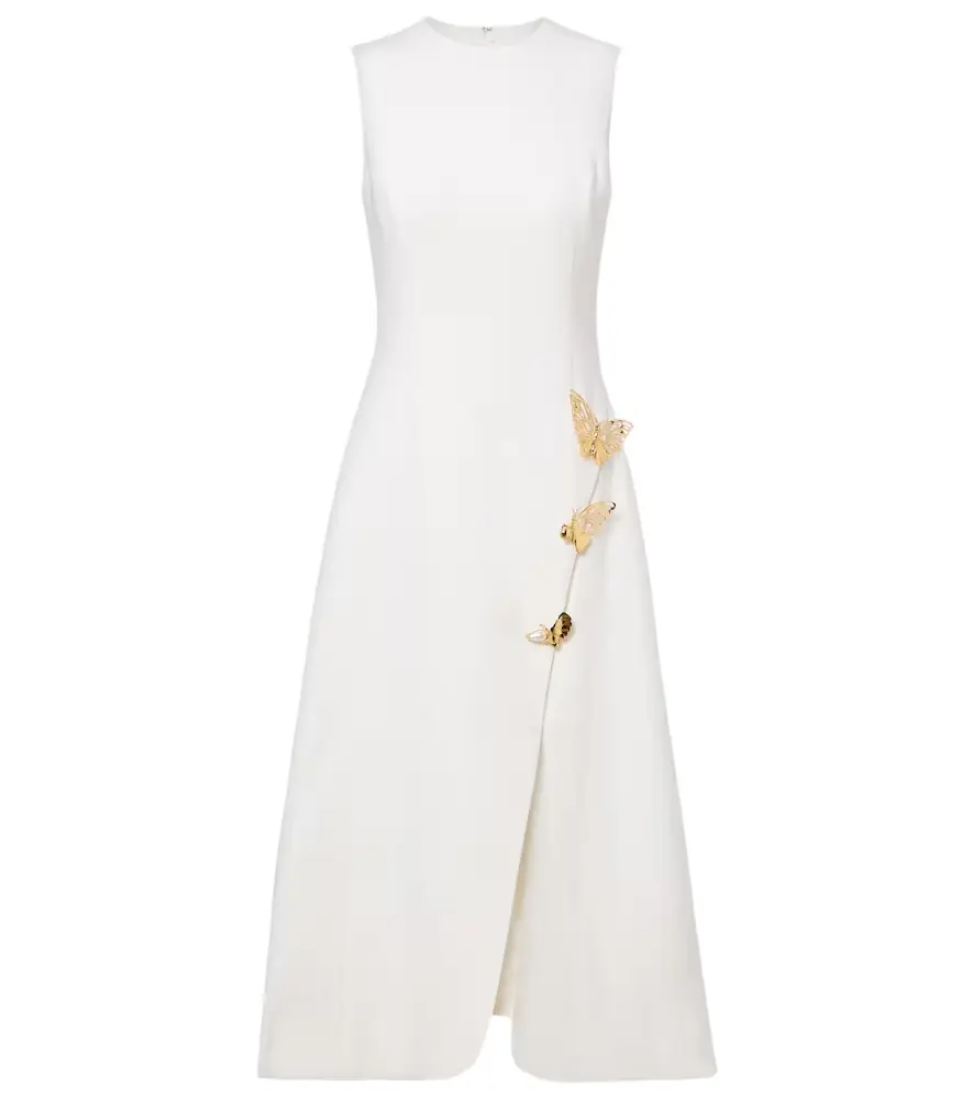 Oscar de la Renta Embellished wool-blend cocktail dress | Image 1 Oscar de la Renta Embellished wool-blend cocktail dress | Image 1