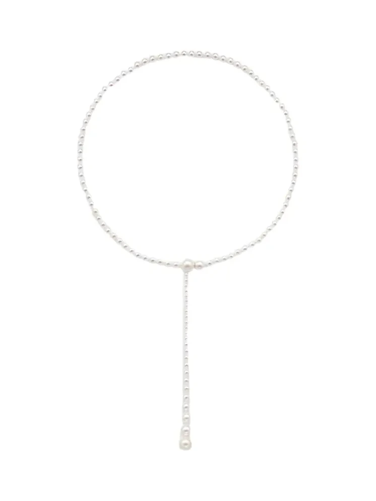 La Belle Moon 14kt gold necklace with pearls